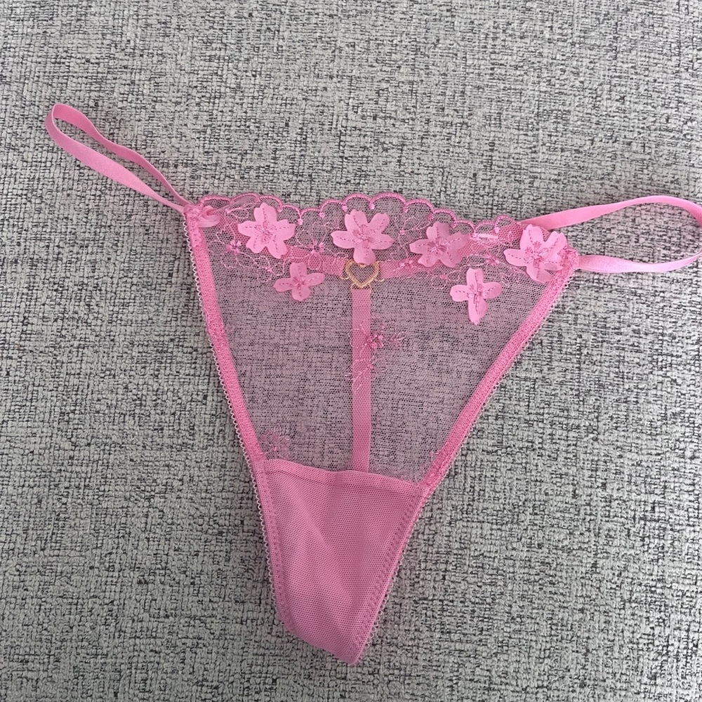 Victoria's Secret Pink Lace corset with V string - Picture 2 of 8